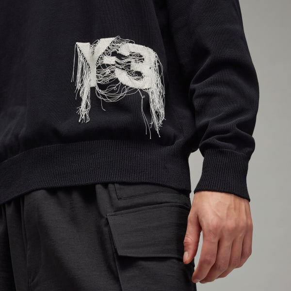 Adidas Y-3 Logo Knit Crew Sweatshirt BUY ONLINE