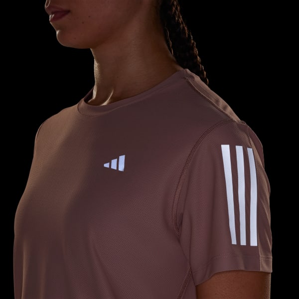 adidas Own The Run Tee - Pink | Free Shipping with adiClub