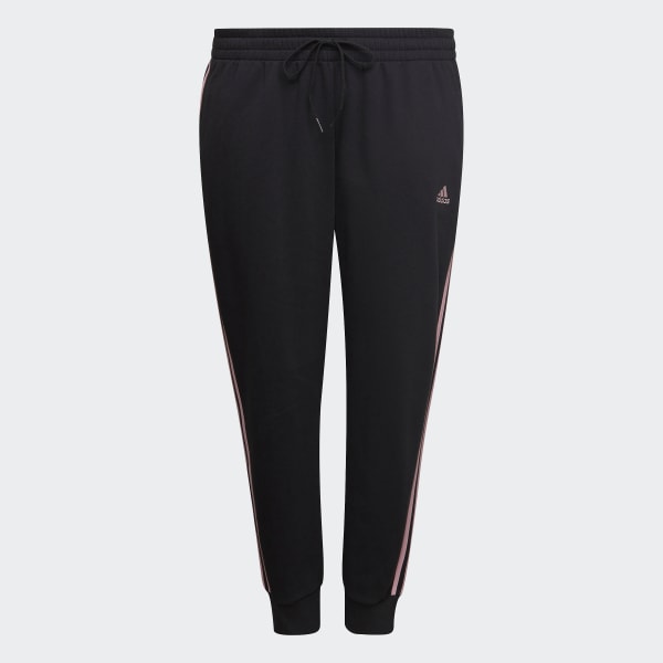adidas Essentials 3 Stripes Fleece Pants Plus Size Black Free Shipping with adiClub adidas US