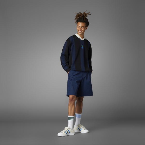 メンズオリジナルス ROLLING LINKS 長袖ニットポロ adidas Rolling Links Long Sleeve Polo Shirt - Black | Free