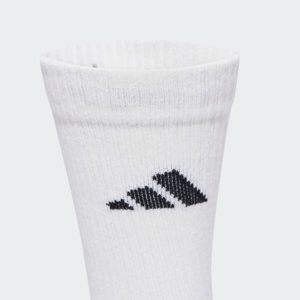 White Performance Cushioned Crew Socks 3 Pairs