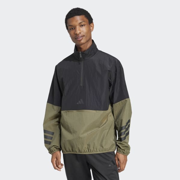 STRIPES FOR CREATIVE WINDBREAKER 3点セット Adidas Originals 3-Stripes Windbreaker Men's Track Top Black/White