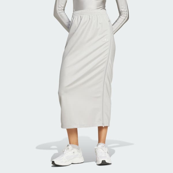 Grey Firebird Zip-Up Maxi Skirt