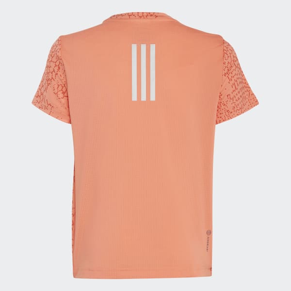 Orange AEROREADY 3-Streifen Allover Print T-Shirt