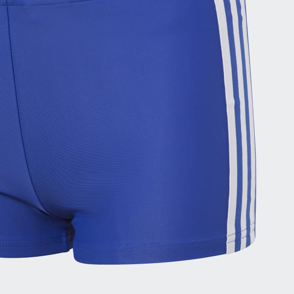 Blau Classic 3-Streifen Boxer-Badehose