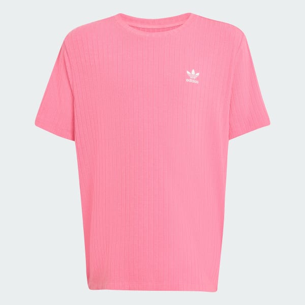 ruzová Wide Rib T-Shirt Kids