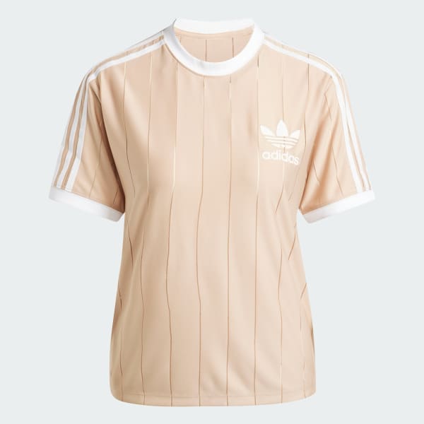Beige Adicolor 3-Streifen Pinstripe T-Shirt