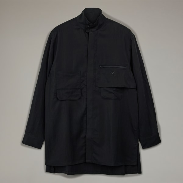 Y-3 オーバーシャツ アディダス Y-3 WASHED TWILL OVERSHIRT - ブラック