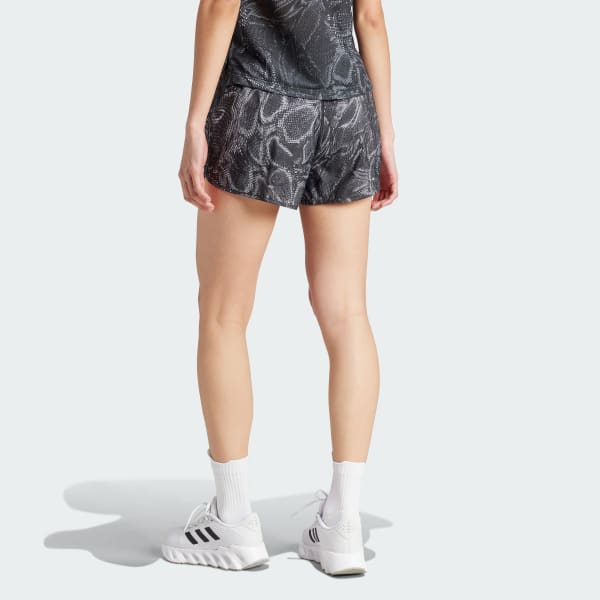 Black Own the Run Excite Allover Print AEROREADY Shorts