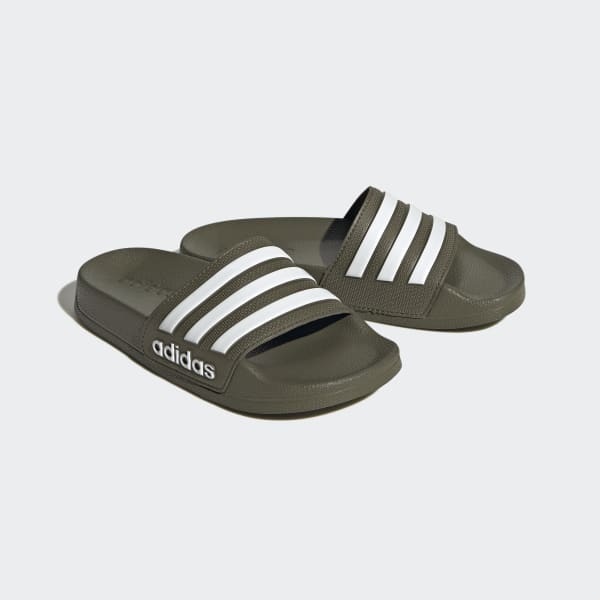Green Adilette Shower Slides