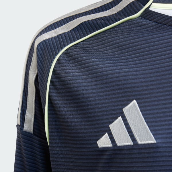 Blau Real Madrid 25/26 Long Sleeve Kids Auswärtstrikot