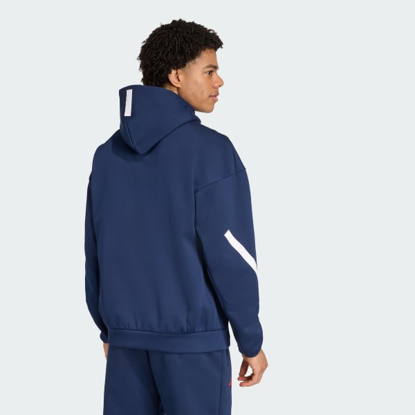 Blau Frankreich Full-Zip Travel Hoodie