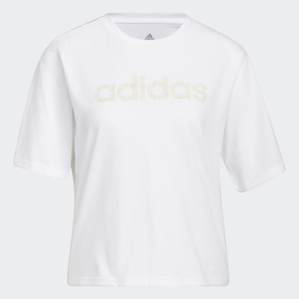 Adidas graphic cheap cropped tee