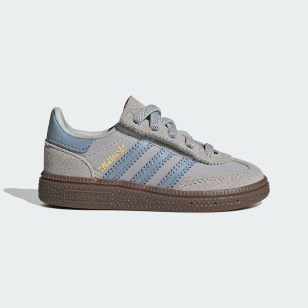Grey Handball Spezial Comfort Closure Elastic Lace Shoes Kids