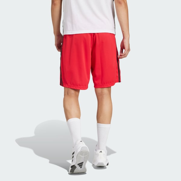 Rojo Shorts de Entrenamiento Train Essentials Piqué 3 Tiras