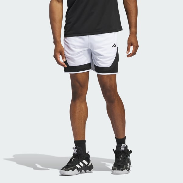 White adidas Pro Block Shorts