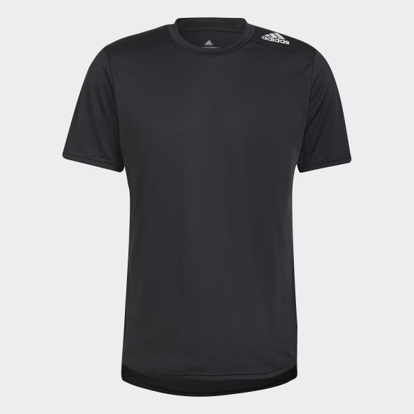 Noir T-shirt de running Designed 4