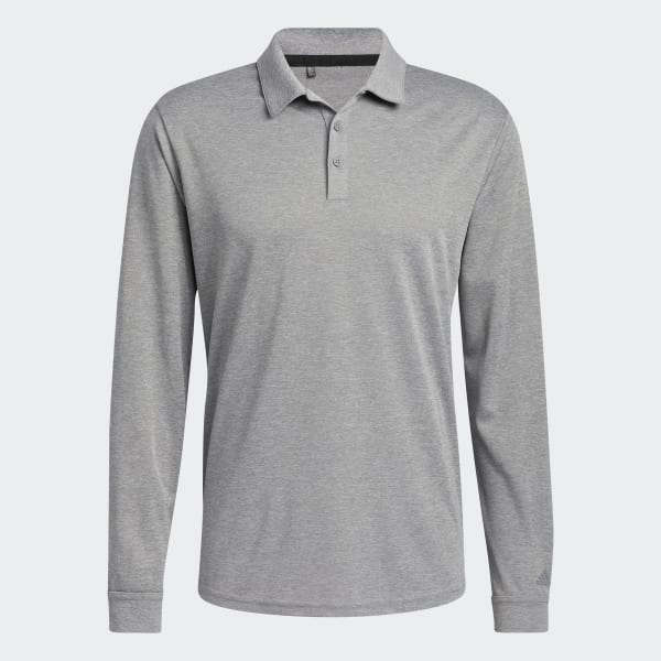 Grey Long Sleeve Polo Shirt