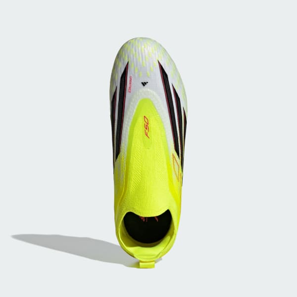 Geel F50 ELITE Laceless Firm Ground Voetbalschoenen Kids