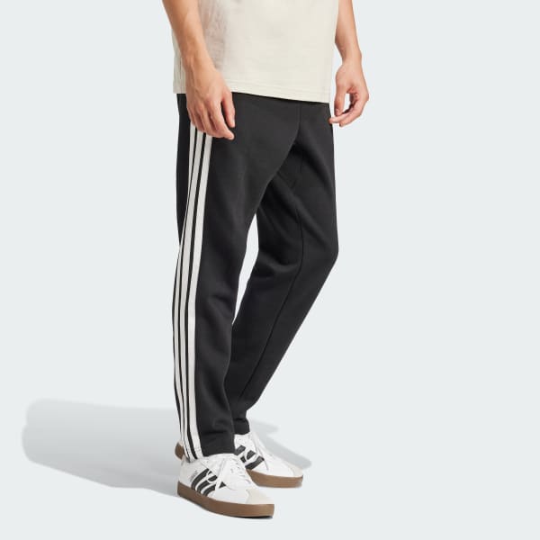Adidas Men s Essentials 3 Stripes Fleece Open Hem Pants