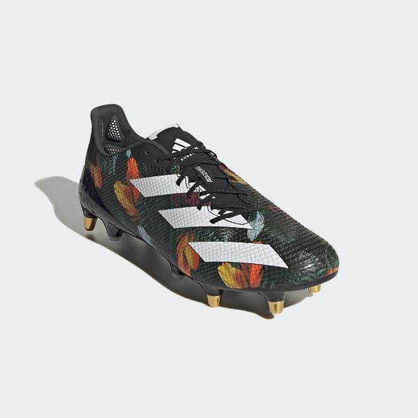 Svart Rugby Adizero RS7 Soft Ground Boots