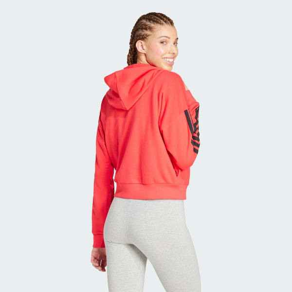 Rojo Chaqueta con capucha Essentials French Terry 3 bandas