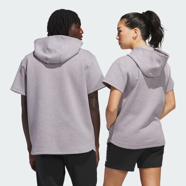 Adidas Men s Dugout Short Sleeve Baseball Training Hoodie Grey L