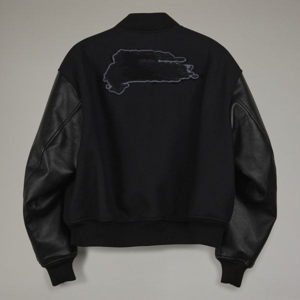Black Y-3 Letterman Jacket