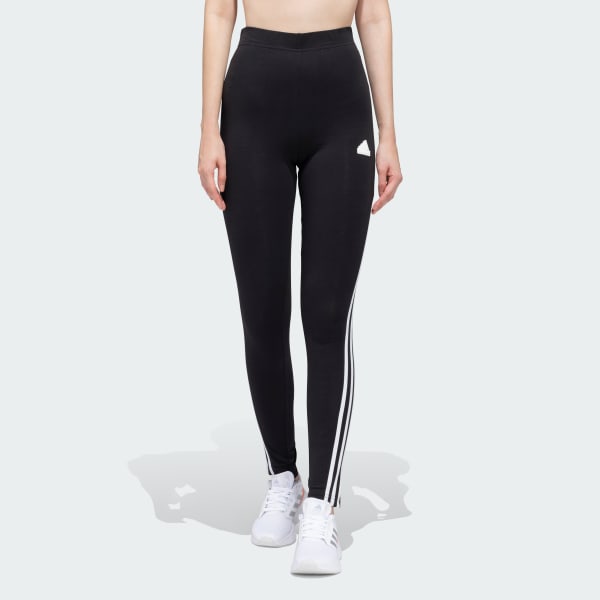 Adidas Women's 7/8 3 Stripe High Waist Active Tight Leggings, Black/White  Small - Walmart.com