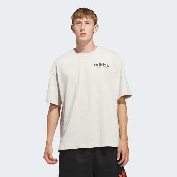 Beige adidas Sport Design GFX T-Shirt