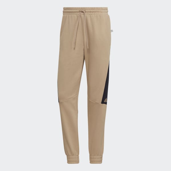 Bezowy Future Icons Embroidered Badge of Sport Pants TA190