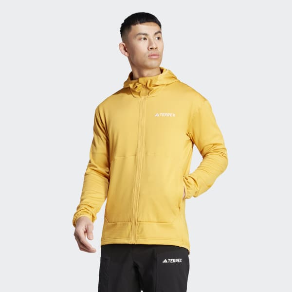 Objetor Londres claridad adidas Terrex Xperior Light Fleece Hooded Jacket - Yellow | Men's Hiking |  adidas US
