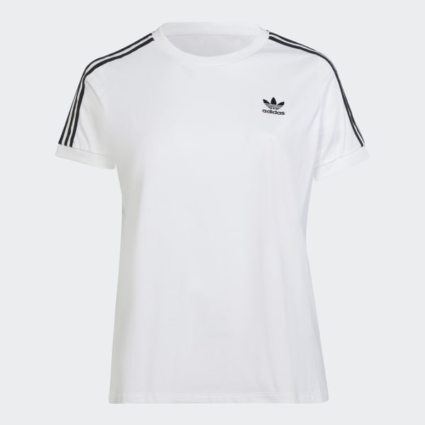 Hvit Adicolor Classics 3-Stripes T-skjorte (store størrelser)