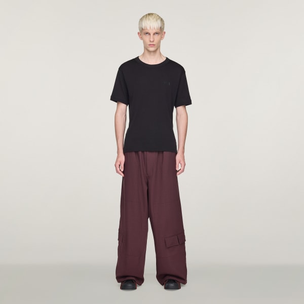 Burgundy Y-3 Sport Uniform Straight Leg Pants