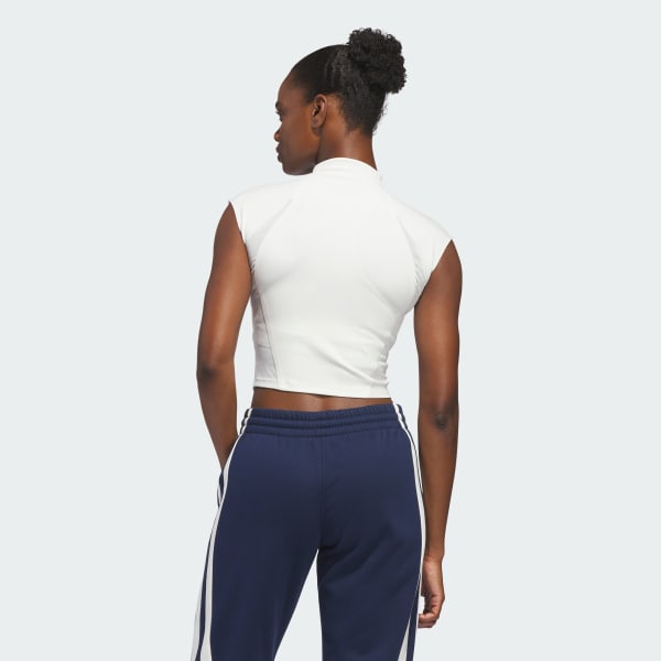 White ADIDAS BASKETBALL SLEEVELESS TOP