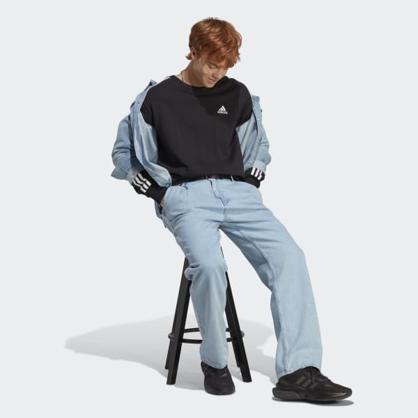 Zwart Essentials French Terry 3-Stripes Sweatshirt