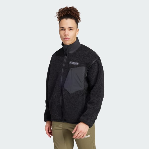 Black Terrex Xploric High Pile Fleece Jacket