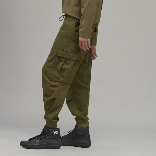 Verde Classic Wool Flannel Cargo Pants DI301