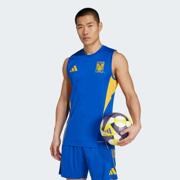 Azul Playera de entrenamiento sin mangas Tigres UANL Tiro 25 Competition
