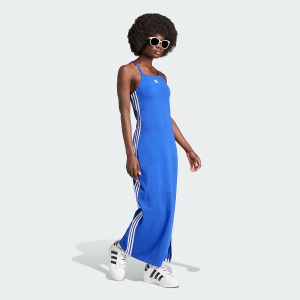 adidas Robe maxi Adicolor 3 bandes Bleu adidas Canada