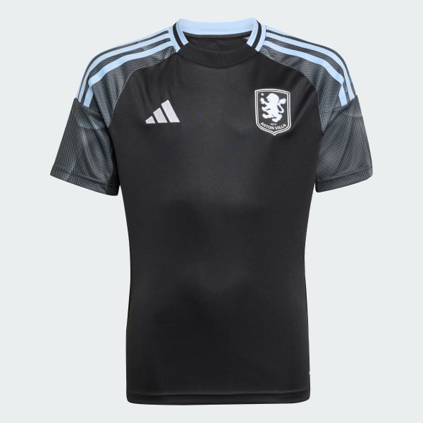Schwarz Aston Villa FC 25/26 Kids Auswärtstrikot