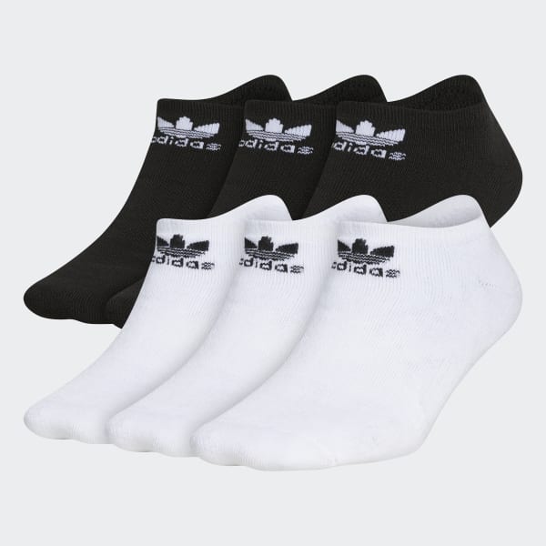 White Trefoil No-Show Socks 6 Pairs