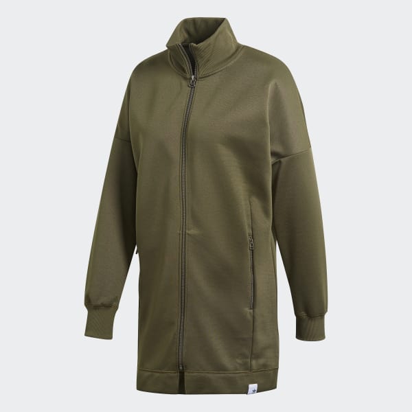 Adidas originals womens xbyo shop long track jacket olive cargo