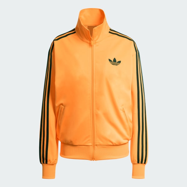 oranzová Tepláková bunda Adicolor Classic Firebird Loose