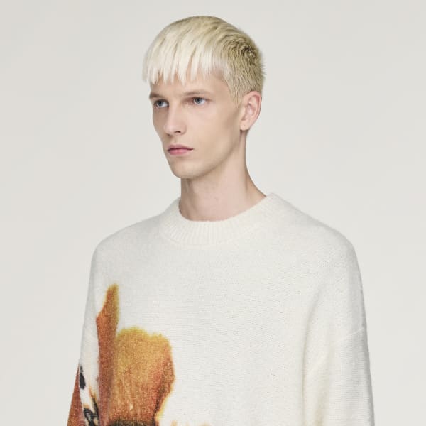 adidas Y-3 AOP Knit Crew - White | adidas UK