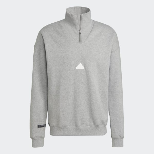 Grau 1/4 Zip Sweatshirt WU661