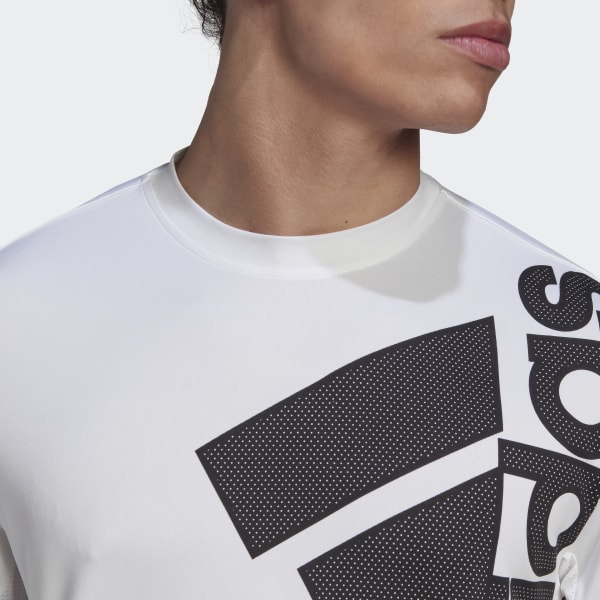 White Big Badge of Sport Training Tee E0256