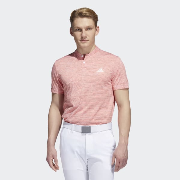adidas Textured Stripe Polo Orange | Men's Golf | adidas