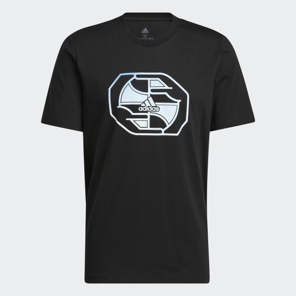 Black Worldwide Hoops Badge of Sport Graphic T-Shirt RK231