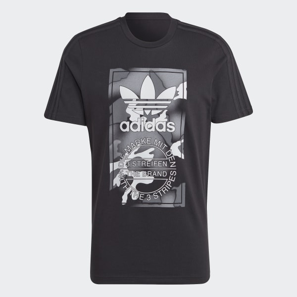 Schwarz Graphics Camo Tongue T-Shirt